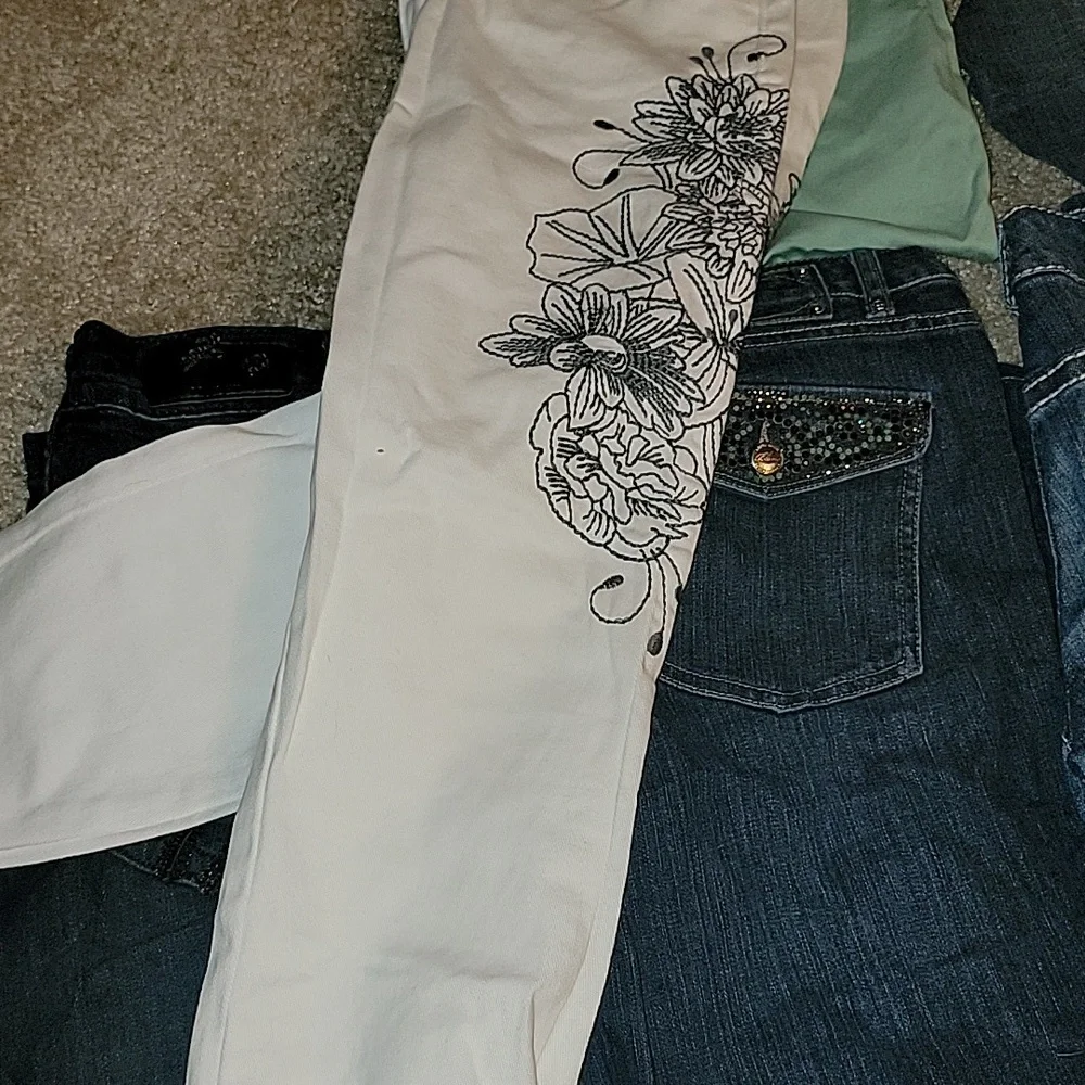 Size 10 Women's Blue Jeans 7pairs - Picture 3 of 4